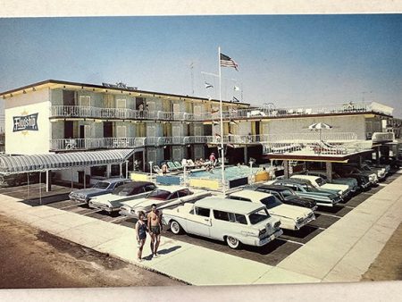 Flagship Motel, 1960 s Postcard, Wildwood Crest, NJ Sale