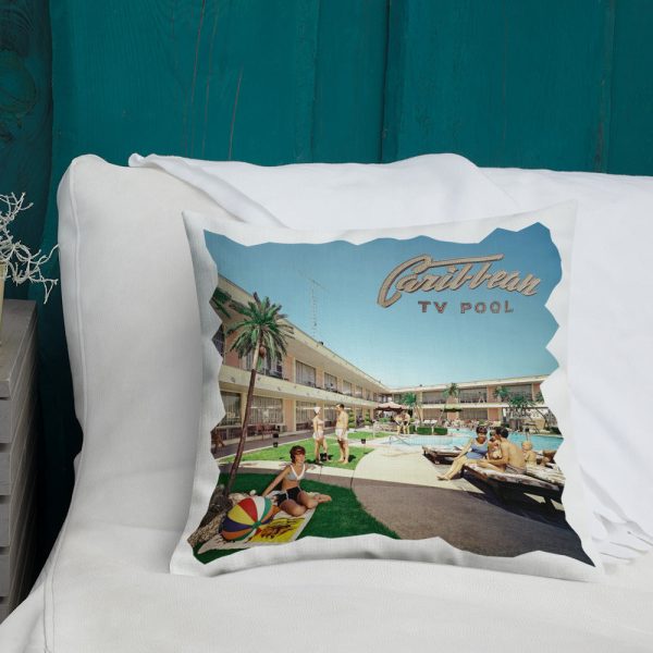 Caribbean Motel Pool in the 1960 s - Premium Pillow Hot on Sale