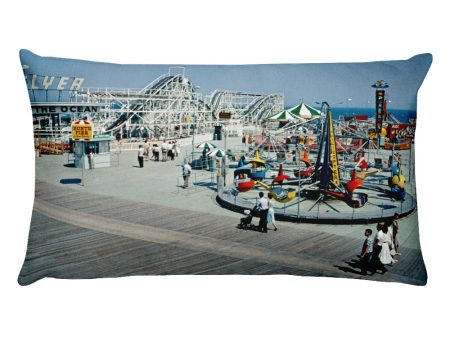 Hunt s Pier Early 1960 s Wildwood, NJ - Rectangular Pillow Online Sale