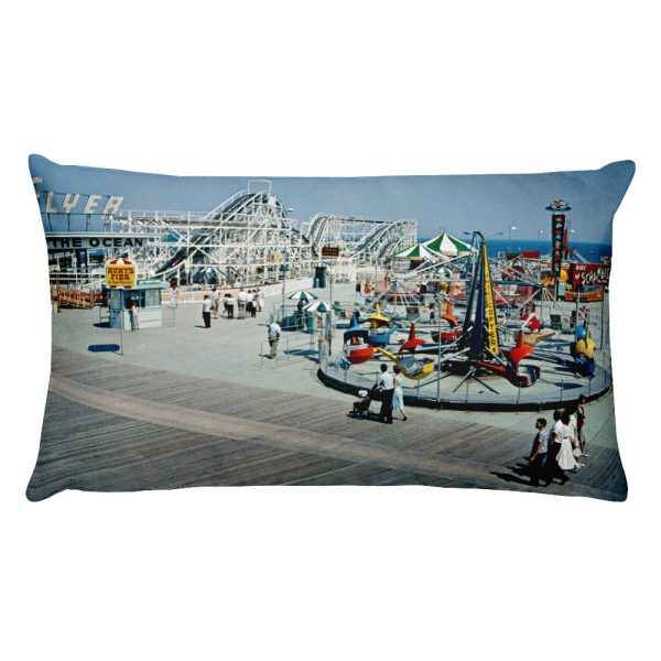 Hunt s Pier Early 1960 s Wildwood, NJ - Rectangular Pillow Online Sale