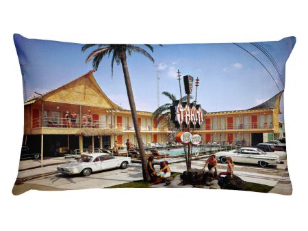 Tahiti Motel, Wildwood, NJ in the 1960 s - Rectangular Pillow Supply