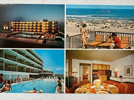 Ocean Holiday Motor Inn, 1970 s Postcard, Wildwood Crest, New Jersey on Sale