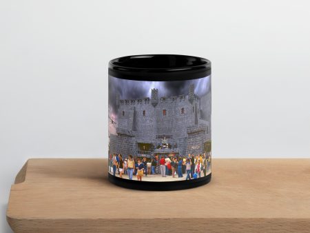 Castle Dracula Dark Ride, Wildwood NJ 1970 s Picture - Black Glossy Mug Discount