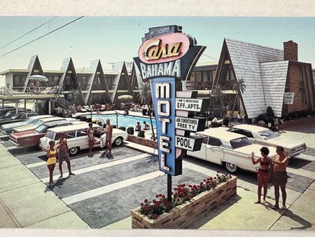 Casa Bahama Motel, 1960 s Postcard, Wildwood Crest, New Jersey Online Sale