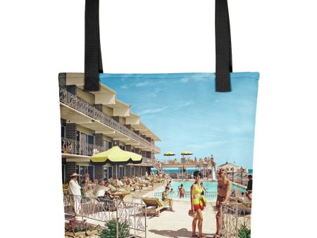 Attache Motel, Wildwood, NJ 1960 s Pool Photograph - Tote Bag For Sale