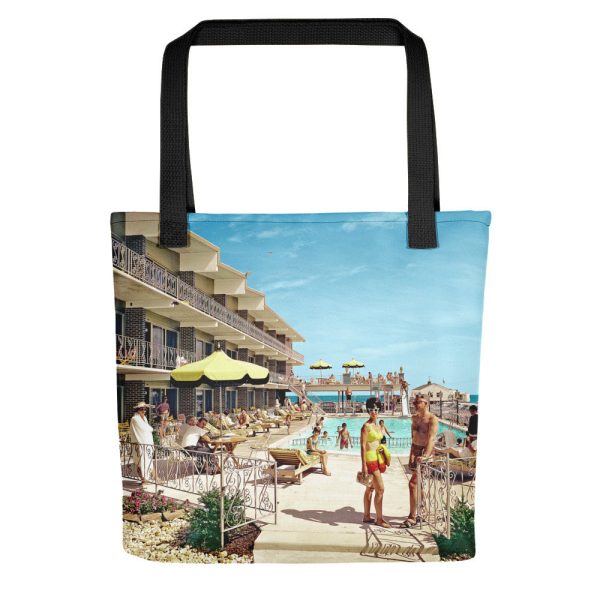 Attache Motel, Wildwood, NJ 1960 s Pool Photograph - Tote Bag For Sale