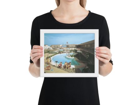 Caribbean Motel 1960 s Pool Photograph - Framed paper poster For Cheap