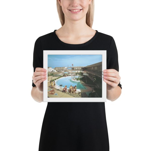 Caribbean Motel 1960 s Pool Photograph - Framed paper poster For Cheap