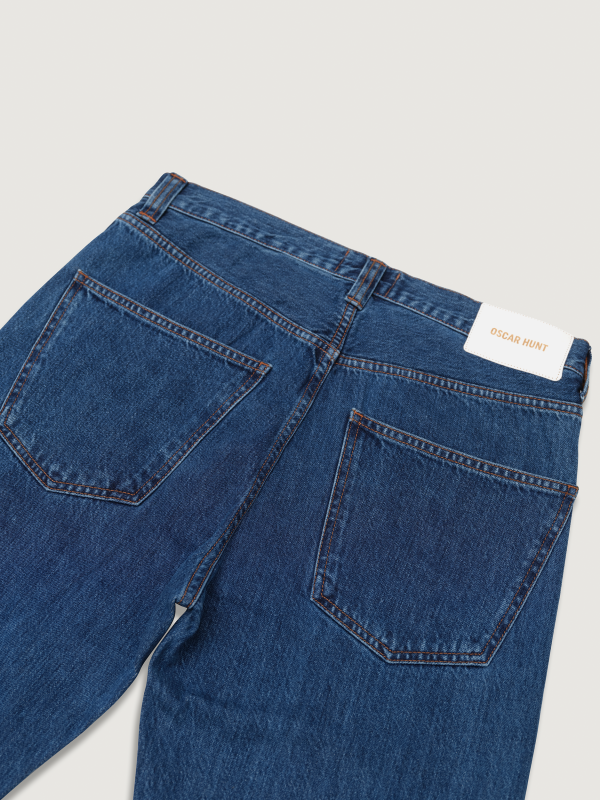 Mid Wash Classic Five Pocket Jeans Online Hot Sale