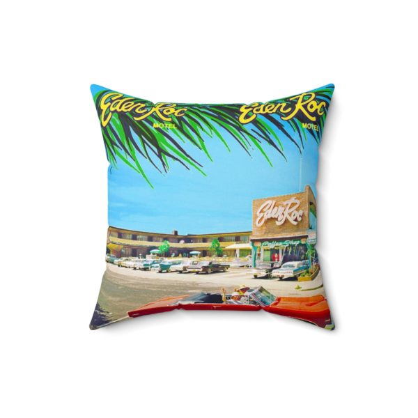 Eden Roc Motel, Wildwood, NJ - 1960 s - Spun Polyester Square Pillow Sale