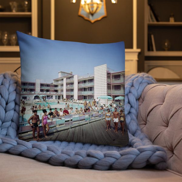 Bahama Motel Ventnor New Jersey, 1960 s Boardwalk & Pool - Premium Pillow Cheap