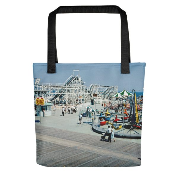 Hunt s Pier in the Wildwood NJ Boardwalk in the 1960 s - Tote bag Hot on Sale