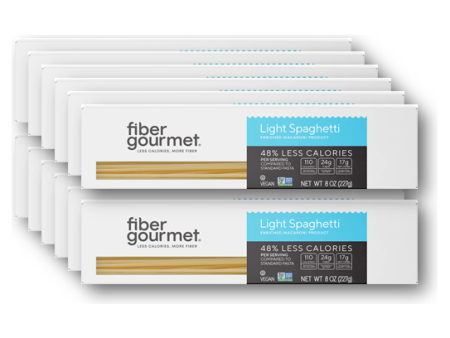 Fiber Gourmet - High Fiber Light Pasta - Spaghetti ** Case of 12 ** (8 oz per box) Discount