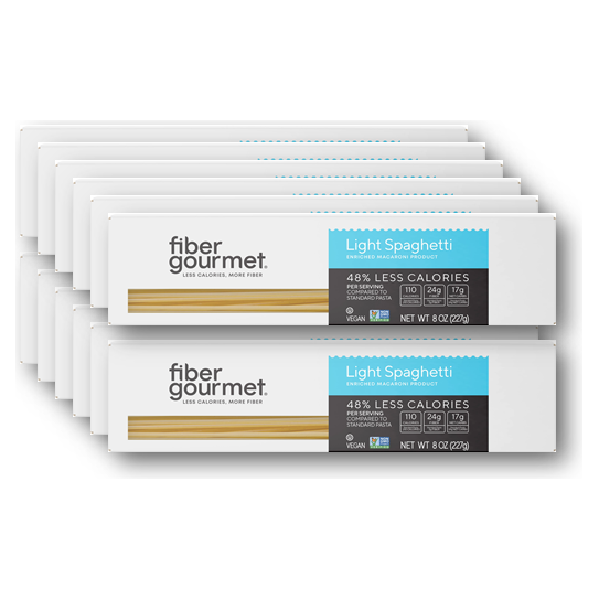 Fiber Gourmet - High Fiber Light Pasta - Spaghetti ** Case of 12 ** (8 oz per box) Discount