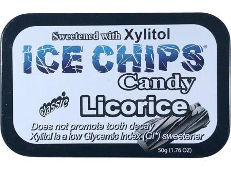 Ice Chips - Xylitol Sugar Free Candy - Black Licorice - 1.76 oz Online now