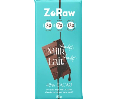 ZoRaw Keto Chocolates - Milk Chocolate Bar With Protein - 52g on Sale