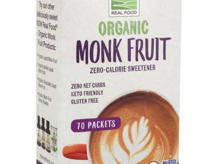 NOW - Organic Monk Fruit - Sweetener - 70 Packets Online