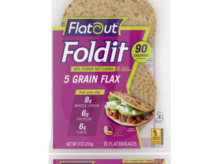 Flatout - Foldit Flatbread - 5 Grain Flax For Discount