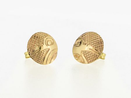 14K Gold Stud Earrings | Various Designs by Justin Rivard on Sale