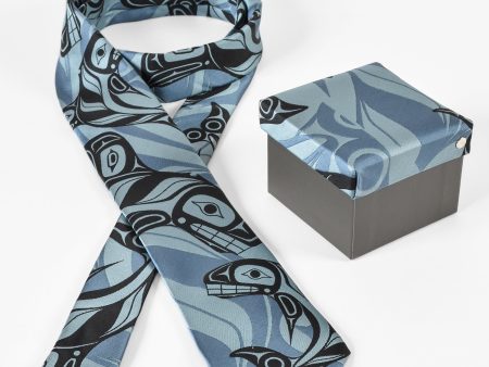 Jacquard Polyester Tie | Orca by Darrel Amos Hot on Sale