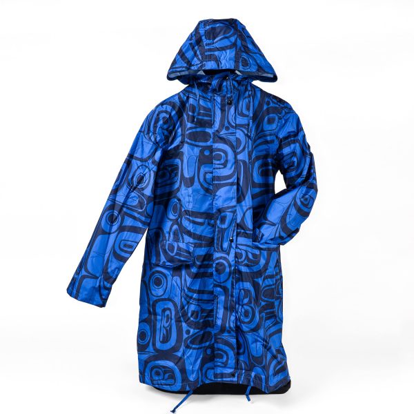 Hooded Rain Coat | Raven Transforming (Blue) by Kelly Robinson Online now