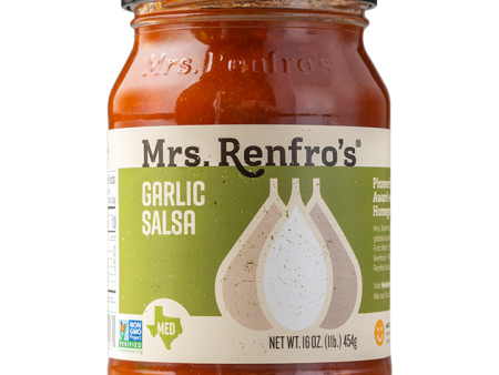 Mrs. Renfros - Salsa - Garlic - Medium - 16 oz Online Hot Sale