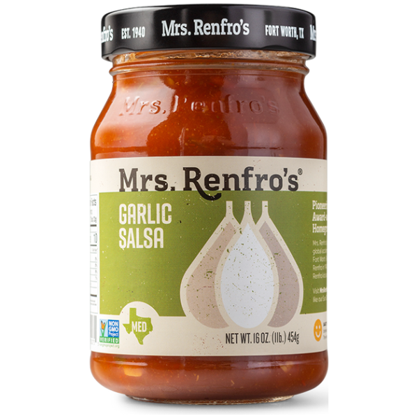 Mrs. Renfros - Salsa - Garlic - Medium - 16 oz Online Hot Sale