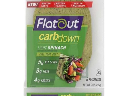 Flatout - Carbdown Flatbread - Light Spinach Supply