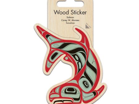 Wood Sticker | Salmon by Corey W. Moraes For Discount