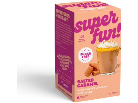 Superfun - Superfood Hot Chocolate - Salted Caramel with Chaga - 8 packets Online