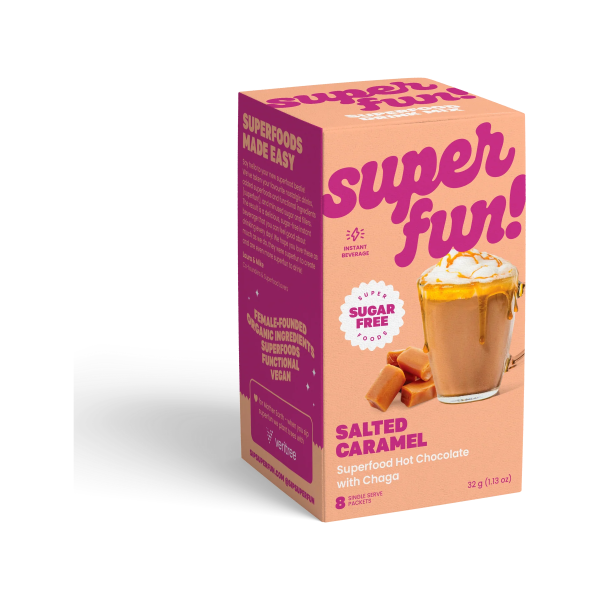 Superfun - Superfood Hot Chocolate - Salted Caramel with Chaga - 8 packets Online