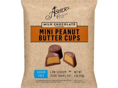 Asher s Chocolate - Sugar Free Candy - Milk Chocolate Mini Peanut Butter Cups - 4oz Online