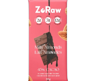 ZoRaw Keto Chocolates - Milk Chocolate - Almond & Protein - 52g Supply