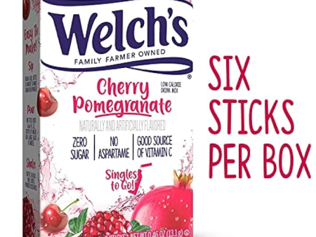 Welch s Zero Sugar Singles-to-Go - Cherry Pomegranate - 6 sticks Hot on Sale