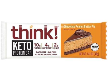 think! - Delight, Keto Protein Bar - Chocolate Peanut Butter Pie - 1 Bar on Sale