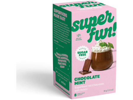 Superfun - Superfood Hot Chocolate - Chocolate Mint with Reishi - 8 packets Fashion