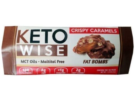 Keto Wise - Keto Fat Bombs - Chocolate Crispy Caramels - 1 Bar on Sale