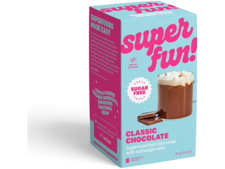 Superfun - Superfood Hot Chocolate - Classis Chocolate with Ashwagandha - 8 packets Fashion