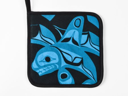 Cotton Potholder | Orca by Bill Helin For Sale