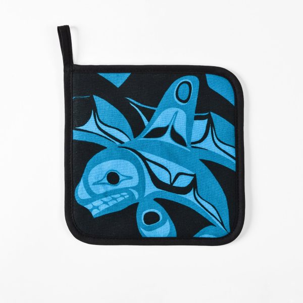 Cotton Potholder | Orca by Bill Helin For Sale