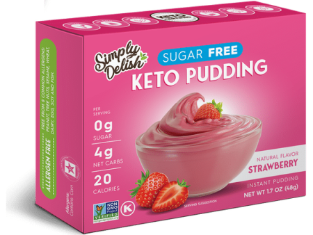 Simply Delish - Sugar Free Keto Pudding - Strawberry For Sale