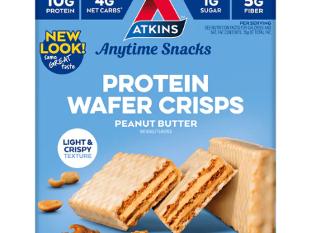 Atkins - Protein Wafer Crisp - Peanut Butter - 5 Bars Hot on Sale