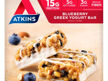 Atkins - Meal Bars - Blueberry Greek Yogurt - 5 Bars Sale