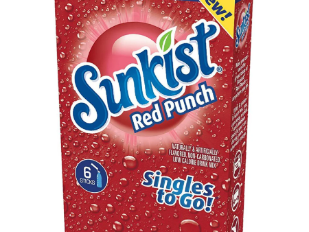 Sunkist Zero Sugar Singles-to-Go - Red Punch - 6 sticks Online Hot Sale