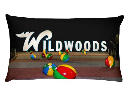 Wildwood s Sign on the Boardwalk in Wildwood, NJ - Not Retro, Still Cool! - Rectangular Pillow Hot on Sale