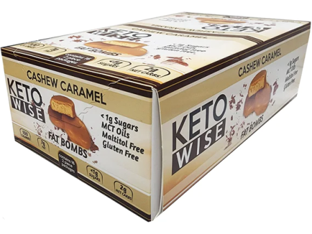 Keto Wise - Keto Fat Bombs - Cashew Caramel **16 Bars** Online