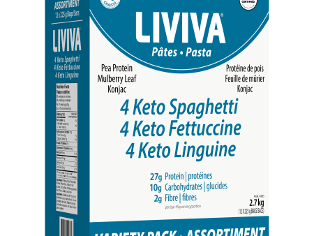 Liviva - Low Carb Keto Pasta - Variety Value Pack of 12 Online Hot Sale