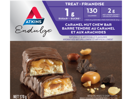 Atkins Endulge Treat - Caramel Nut Chew Bar - 5 Bars Hot on Sale