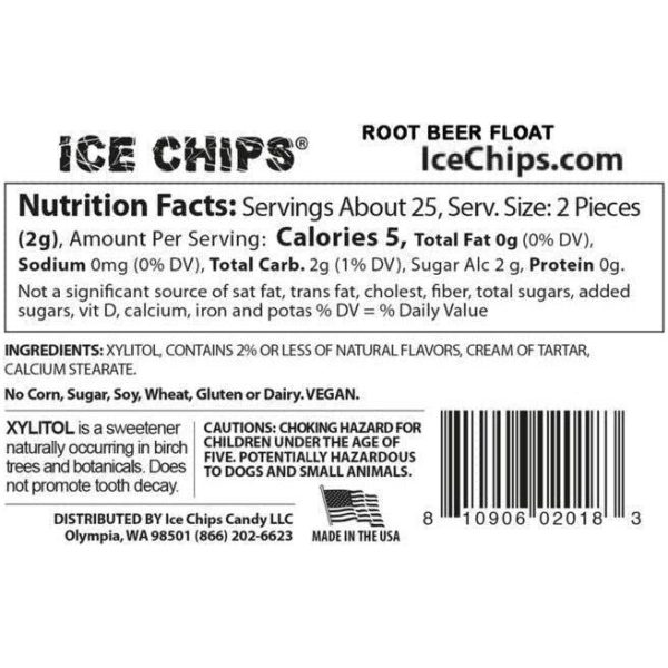 Ice Chips - Xylitol Sugar Free Candy - Root Beer Float - 1.76 oz Fashion