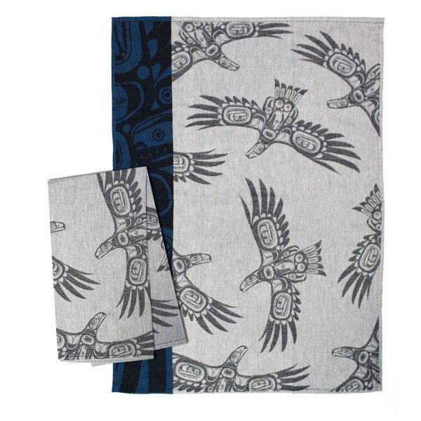 Cotton Jacquard Tea Towel | Soaring Eagle by Corey Bulpitt Online Hot Sale